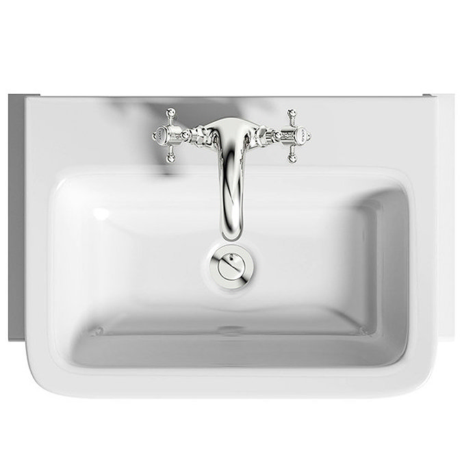 Orchard Dulwich Matt White 600mm Floor Standing Vanity Unit with Semi Recessed Basin - Image 5
