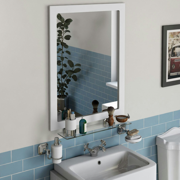 Orchard Dulwich 800 x 600mm Matt White Bathroom Mirror