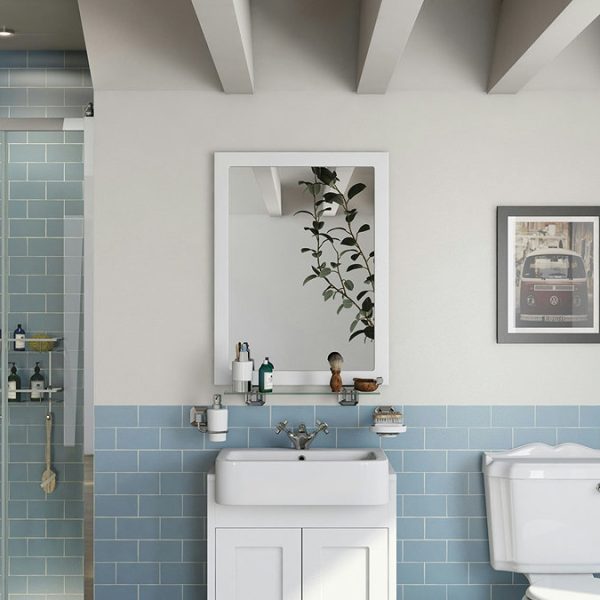 Orchard Dulwich 800 x 600mm Matt White Bathroom Mirror - Image 2
