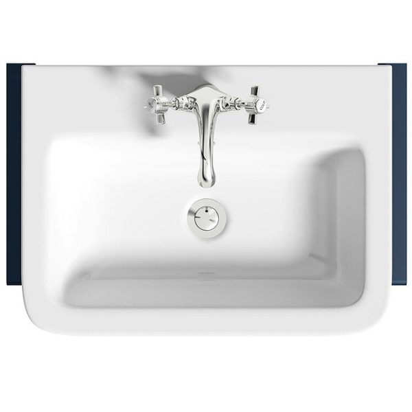 Orchard Dulwich Navy 600mm Floor standing Vanity Unit with Semi Recessed Basin - Image 2