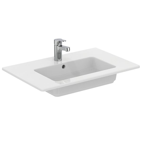 Ideal Standard Eurovit+ 70cm Wall Hung 2 Drawer Vanity Unit with Basin   Gloss White - Image 5
