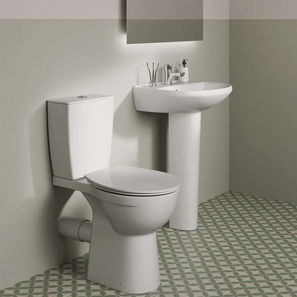 Ideal Standard Eurovit+ Comfort Height Close Coupled Toilet with Soft Close Seat - Image 4