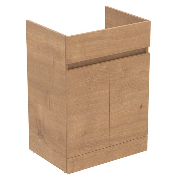 Ideal Standard Eurovit+ 60cm Floor Standing 2 Door Vanity Unit with Basin   Natural Oak - Image 4