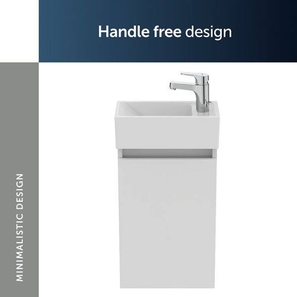 Ideal Standard Eurovit+ 35cm Guest Wall Hung Vanity Unit with i.life Basin   Gloss White - Image 8