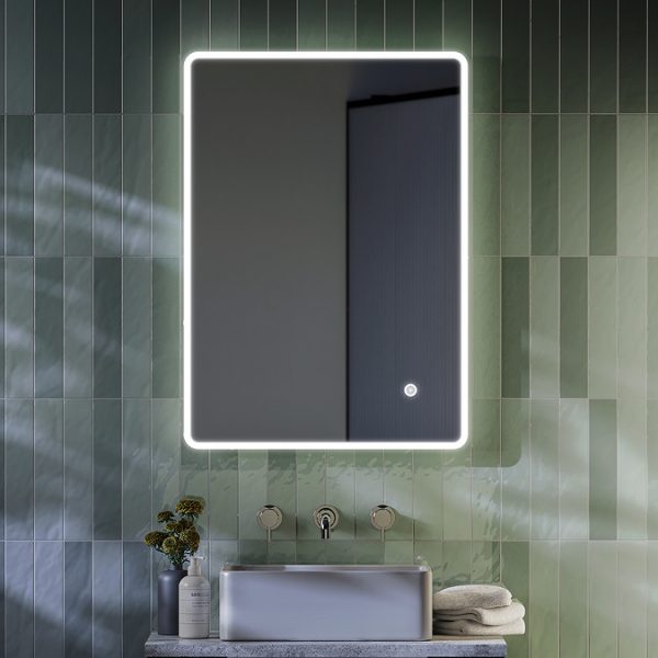 Cruze 500x700mm LED Illuminated Mirror with Touch Sensor, Dimmer and Anti Fog - Image 2