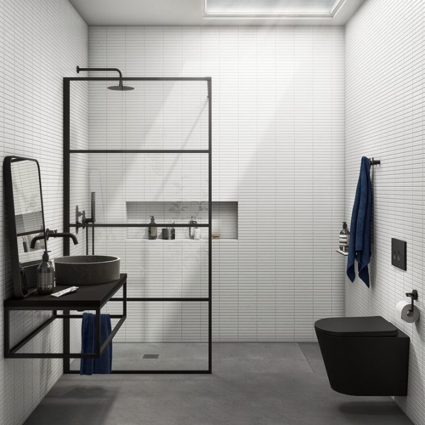 EcoDelux Compact Toilet Frame with Matt Black WhirlFlush Toilet and Matt Black Flush Plate - Image 7