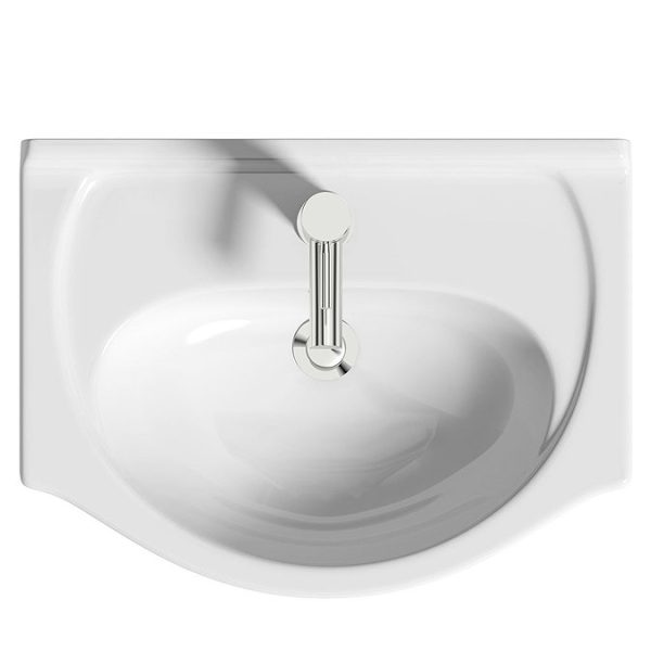 Orchard Elsdon White 550mm Floor Standing Vanity Unit with Ceramic Basin - Image 2