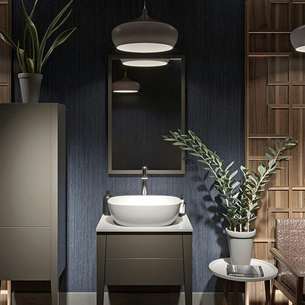 Mode Hale Matt Grey Stone 800 x 550mm Bathroom Mirror - Image 4
