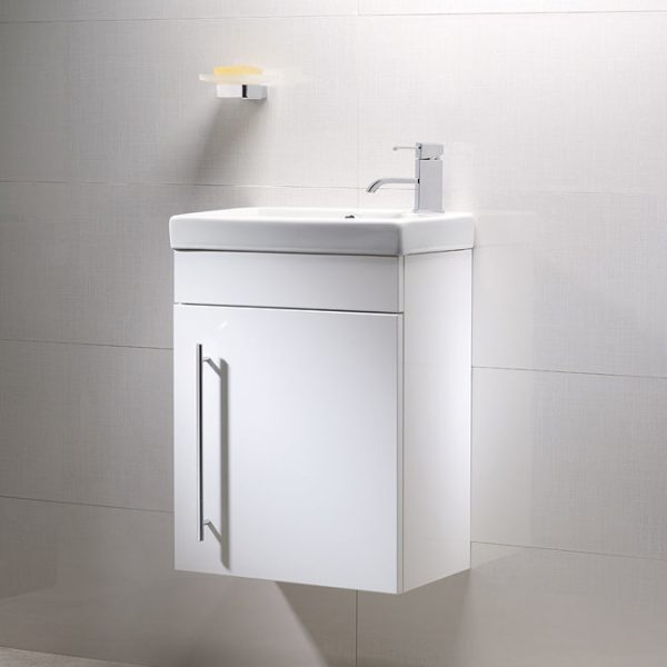 Roper Rhodes Esta 450mm Cloakroom Wall Mounted Unit   Gloss White - Image 2