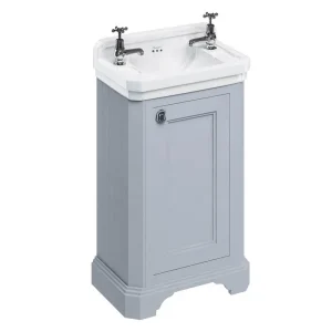 Burlington Freestanding Cloakroom Vanity Unit & Basin   Classic Grey