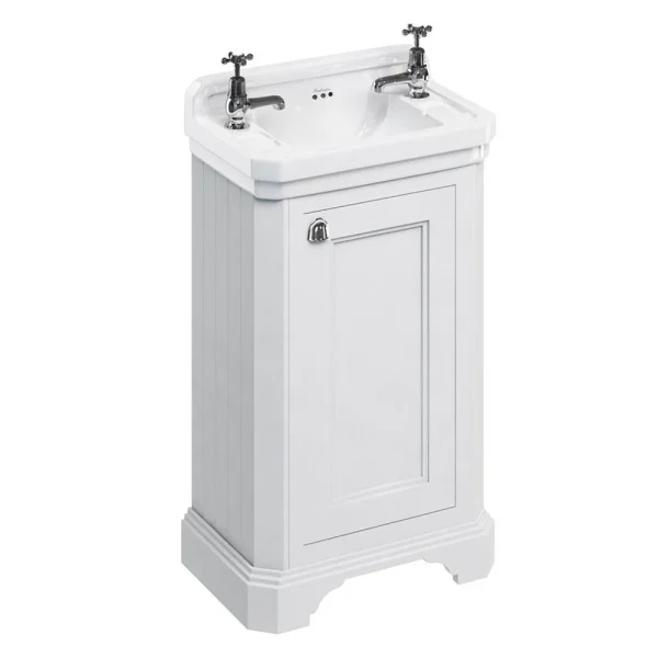 Burlington Freestanding Cloakroom Vanity Unit & Basin   Matt White
