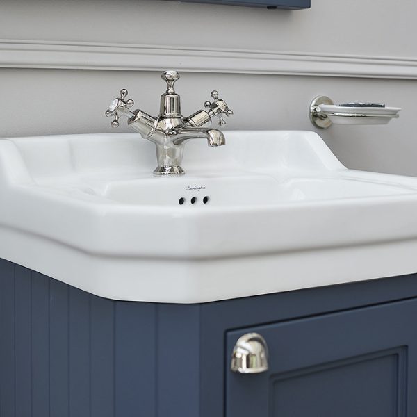 Burlington Edwardian 560mm Basin & Blue Freestanding Cloakroom Vanity Unit - Image 2