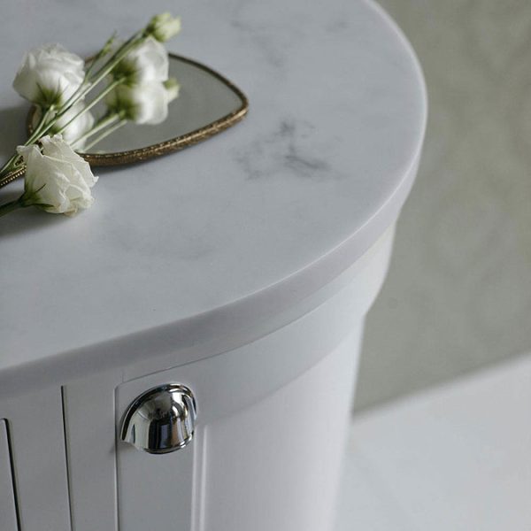 Burlington Floor Standing Corner Vanity Unit   Classic Grey   Left Hand 1000mm with Worktop - Image 4