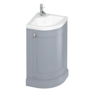 Burlington Floor Standing Corner Vanity Unit   Classic Grey   430mm Wide