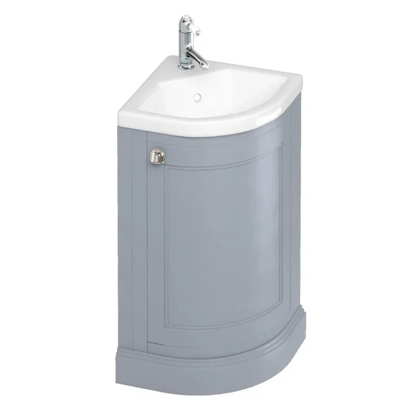 Burlington Floor Standing Corner Vanity Unit   Classic Grey   430mm Wide