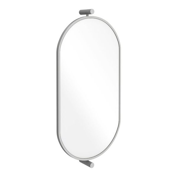 Foundry 910 x 500 Swivel Capsule Mirror Brushed Chrome - Image 3