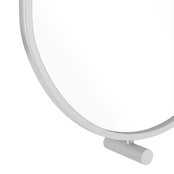 Foundry 910 x 500 Swivel Capsule Mirror Brushed Chrome - Image 2