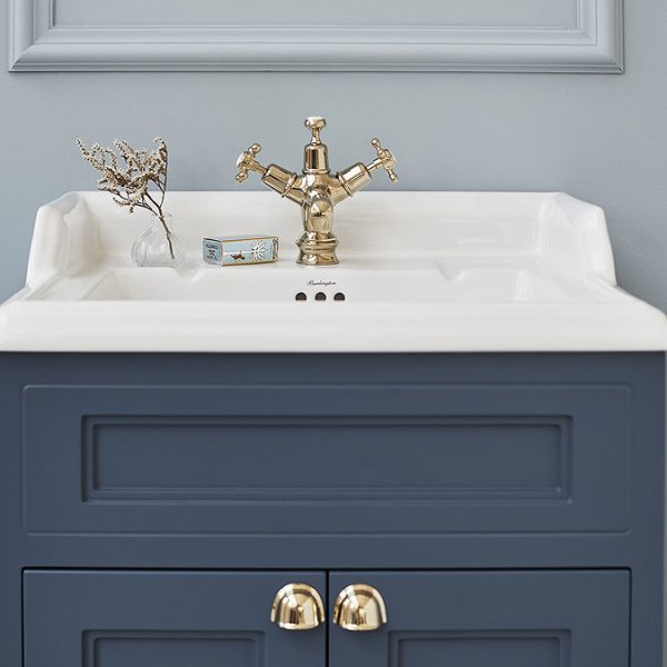 Burlington 65 2 Door Vanity Unit & Classic Basin   Blue - Image 4