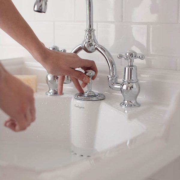 Burlington 65 2 Door Vanity Unit & Classic Invisible Overflow/Waste Basin (Classic Grey   2 Tap Hole) - Image 2
