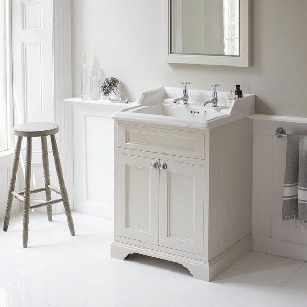 Burlington 65 2 Door Vanity Unit & Classic Basin   Classic Grey - Image 4