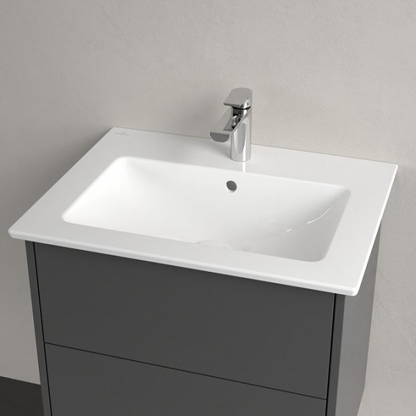 Villeroy and Boch Finero Glossy Grey 650mm Wall Hung 2 Drawer Vanity Unit - Image 2