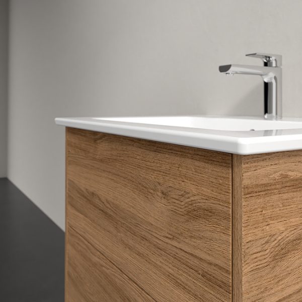 Villeroy and Boch Finero Oak Kansas 650mm Wall Hung 2 Drawer Vanity Unit - Image 8