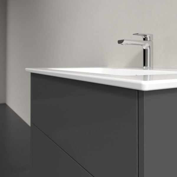 Villeroy and Boch Finero Glossy Grey 800mm Wall Hung 2 Drawer Vanity Unit - Image 8