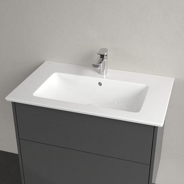 Villeroy and Boch Finero Glossy Grey 800mm Wall Hung 2 Drawer Vanity Unit - Image 2