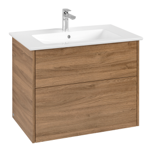 Villeroy and Boch Finero Oak Kansas 800mm Wall Hung 2 Drawer Vanity Unit