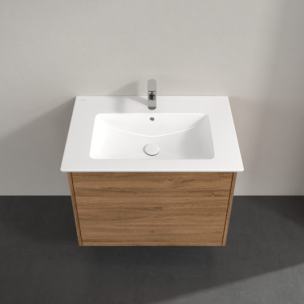 Villeroy and Boch Finero Oak Kansas 800mm Wall Hung 2 Drawer Vanity Unit - Image 3