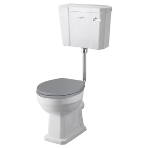 Bayswater Fitzroy Comfort Height Traditional Low Level Toilet with Ceramic Lever Flush