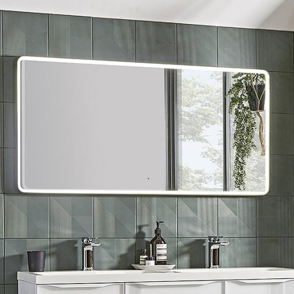 Roper Rhodes Frame 1200mm LED Illuminated Rectangular Mirror   Gloss White - Image 2