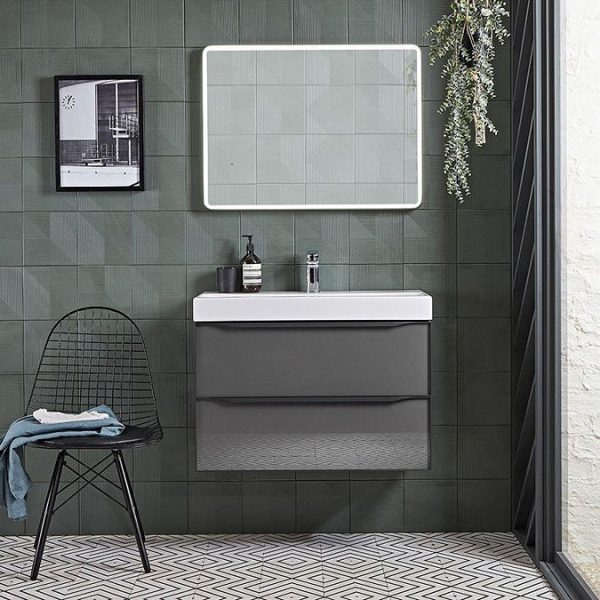 Roper Rhodes Frame 600mm LED Illuminated Rectangular Mirror   Grey - Image 2