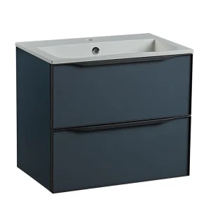 Roper Rhodes Frame 600mm Wall Mounted Vanity Unit & Isocast Basin   Derwent Blue