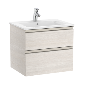 Roca The Gap Nordic Ash 600mm Wall Hung 2 Drawer Vanity Unit