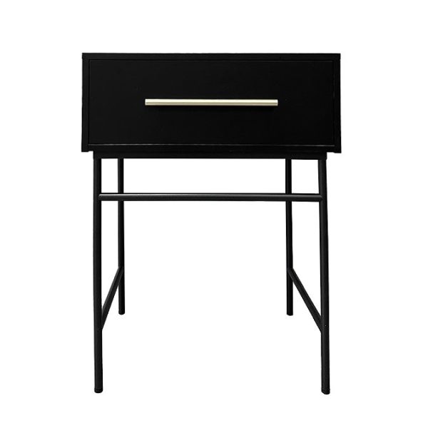 Gatsby Matt Black 600 Drawer Countertop Vanity Unit with Brushed Brass Handle - Image 3