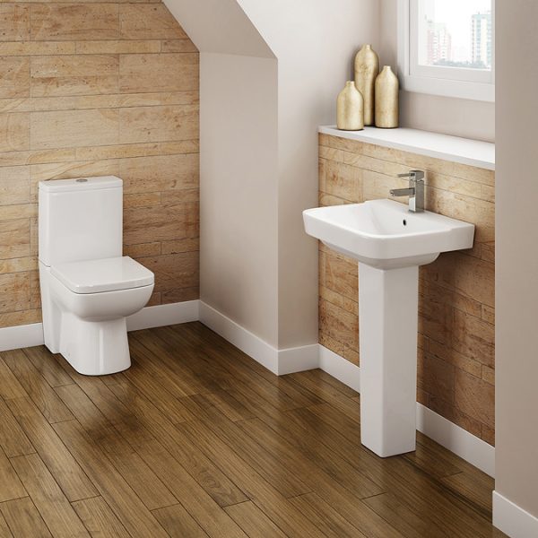Genova Modern Short Projection 585mm Toilet with Soft Close Seat - Image 2