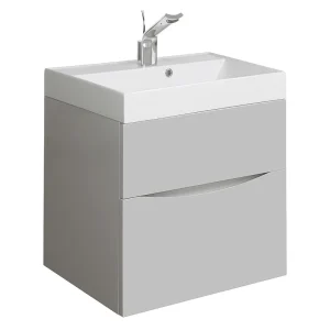 Crosswater Glide II Vanity Unit and Basin   Storm Grey