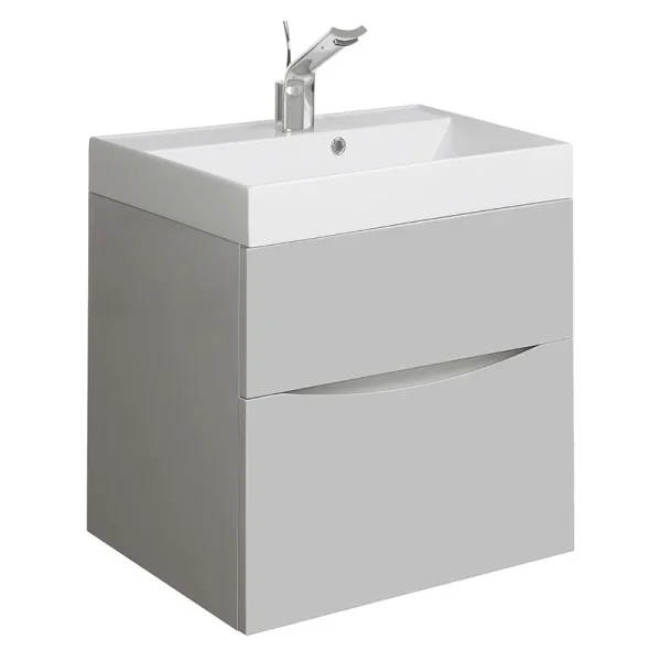 Crosswater Glide II Vanity Unit and Basin   Storm Grey