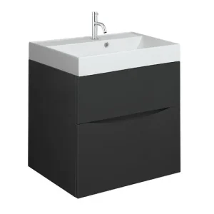 Crosswater Glide II Vanity Unit and Basin   Matt Black