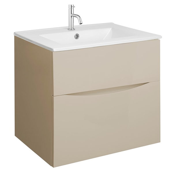 Crosswater Glide II 600mm Vanity Unit and Basin   Warm Stone