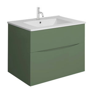 Crosswater Glide II 700mm Vanity Unit and Basin   Sage Green