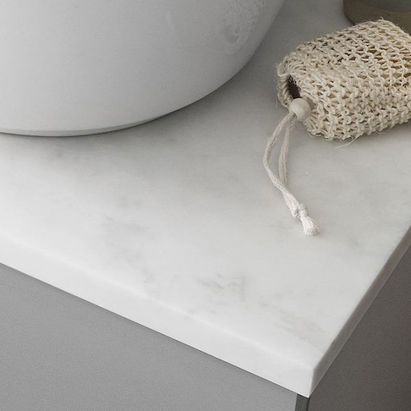 Crosswater Glide II Wall Hung Countertop Vanity Unit   White Gloss with Marble Worktop Width 1000mm - Image 3