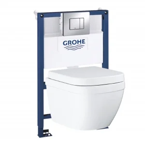 Grohe Rapid SL 0.82m Frame / Euro Rimless Complete WC 5 in 1 Pack