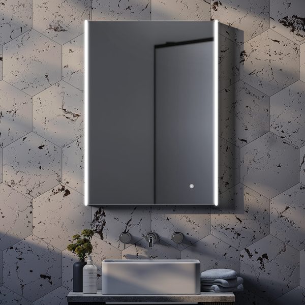 Toreno 500x700mm LED Illuminated Strips Mirror with Touch Sensor and Dimmer - Image 2