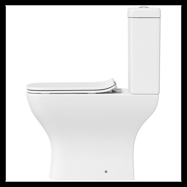 Orchard Derwent Square Rimless Close Coupled Toilet with Slim Soft Close Seat - Image 6