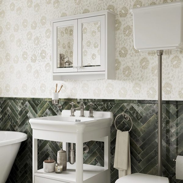 Burlington Guild Mirror Cabinet 650mm Varley White - Image 3