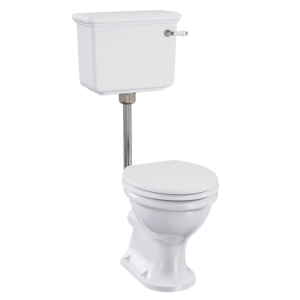 Burlington Guild Low Level Toilet   Brushed Nickel