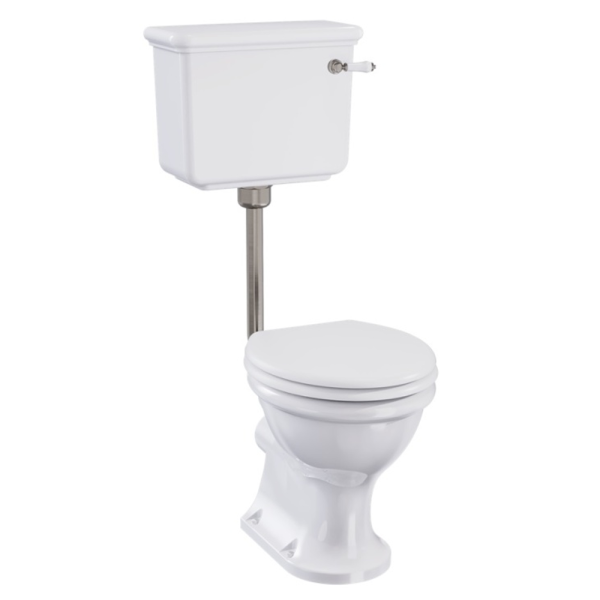 Burlington Guild Low Level Toilet   Brushed Nickel