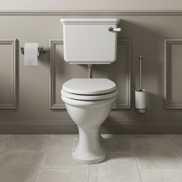 Burlington Guild Low Level Toilet   Brushed Nickel - Image 3